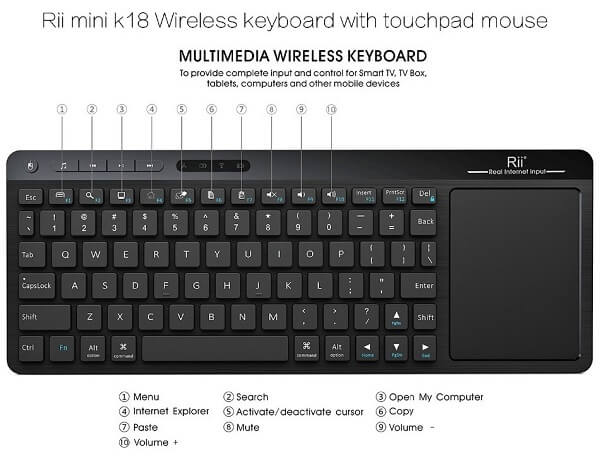 Riitek-K18-Wireless-Keyboard-Layout