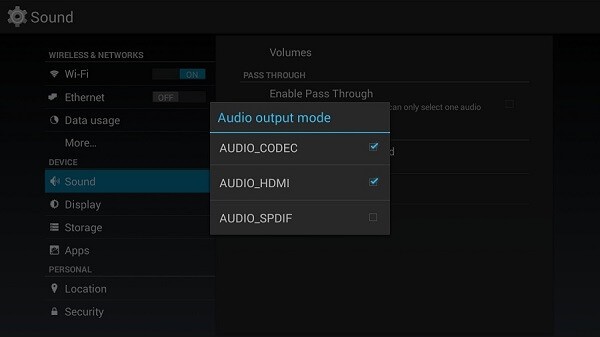 Wipao S3 Android Projector sound Outputs