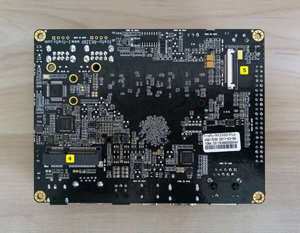 Firefly rk3399 development board back